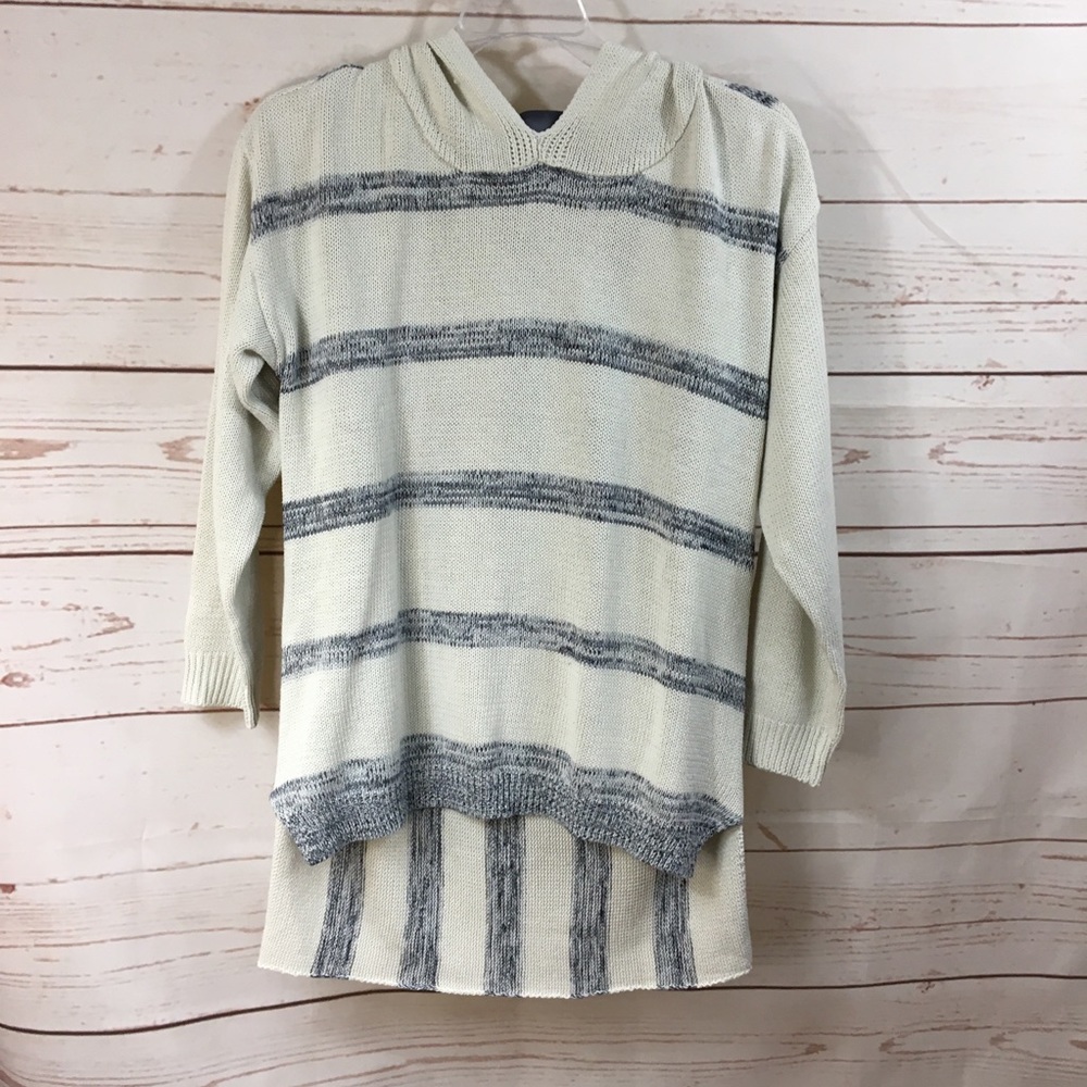 Paper Crane Striped  Hoodie Sweater
